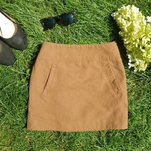 Wool Mini Skirt with Pockets